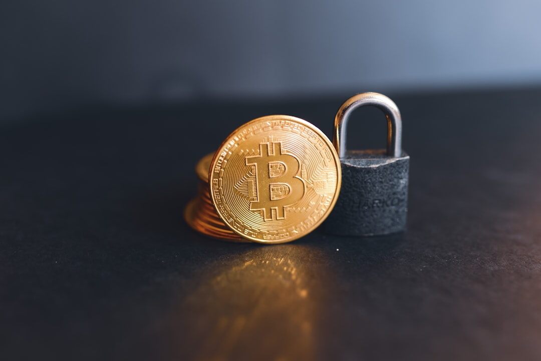 Cybersecurity concept with digital lock and binary code