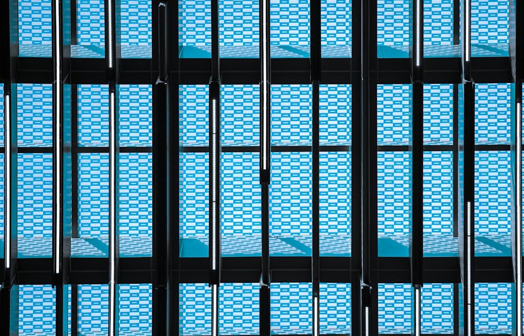 Cloud computing infrastructure with server racks and network connections